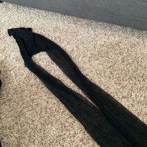 black see-through tights (one size)